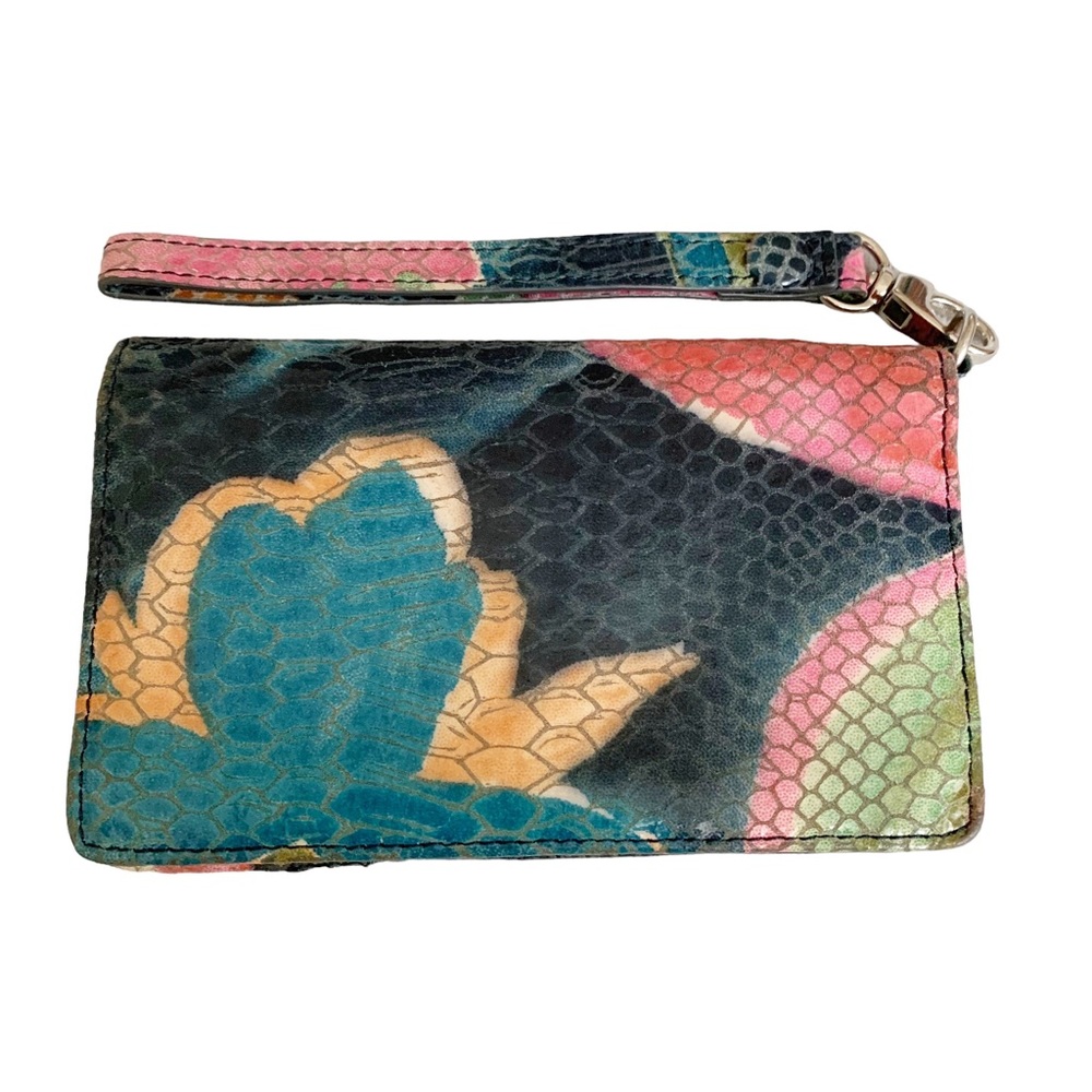 HOBO Floral Snake Bifold Wallet Wristlet